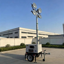 Diesel Mobile Lighting Tower with Hydraulic Mast Towable Trailer for Road Construction Mining Night Work Sites