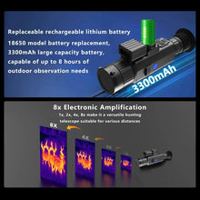 640x512 Thermal Imaging Scope with 50mm Lens, 50Hz, IP66 & Wi-Fi, Built-in Laser Rangefinder Ballistic Calculator Thermal Sight