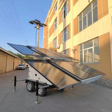 Solar Battery Mobile Light Tower Towable LED Lighting Tower for Remote Job Site Temporary Lighting