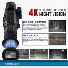 TRV 4K Hunting Night Vision Scope with LRF PIP Video Rec WIFI Support OEM 4-16X Digital Night Vision Monocular for Hunting Sight