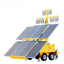 Solar Battery Mobile Light Tower Towable LED Lighting Tower for Remote Job Site Temporary Lighting